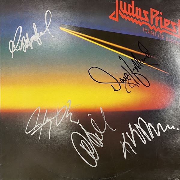 Judas Priest Point of Entry signed album