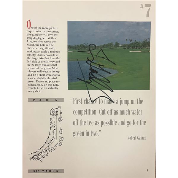 Professional golfer Jim Gallagher Jr. signed magazine page