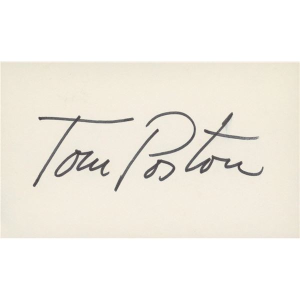 Tom Poston signature cut