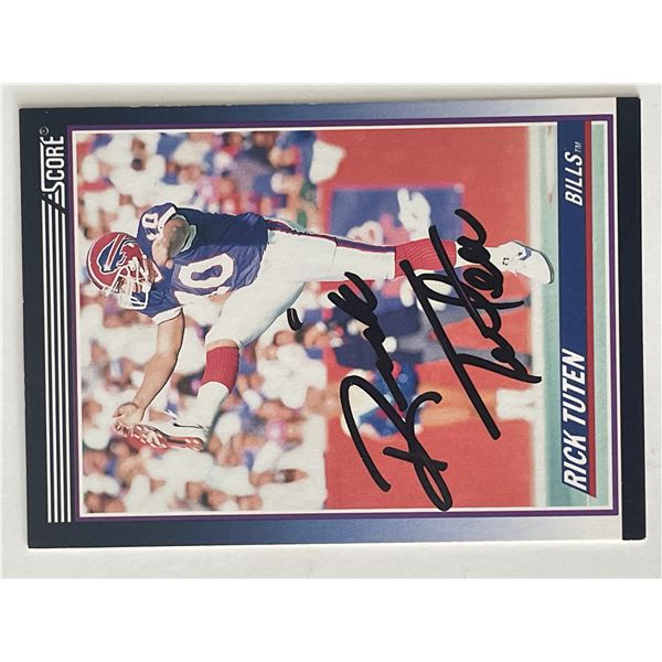Buffalo Bills Rick Tuten 1990 Score signed trading card