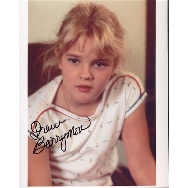Drew Barrymore signed ET photo