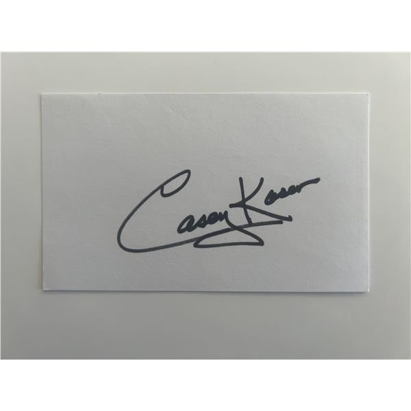 DJ Casey Kasem original signature