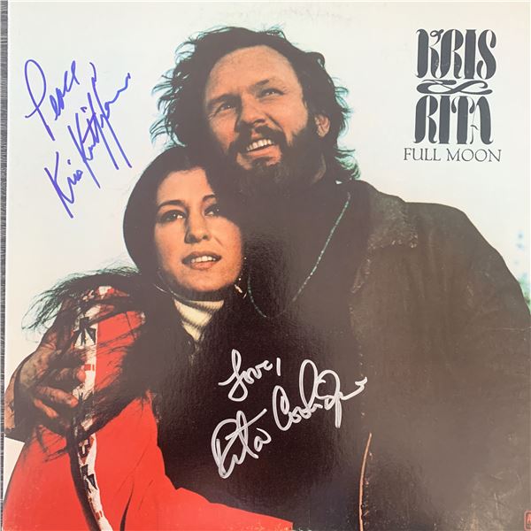 Kris Kristofferson and Rita Coolidge Full Moon signed album