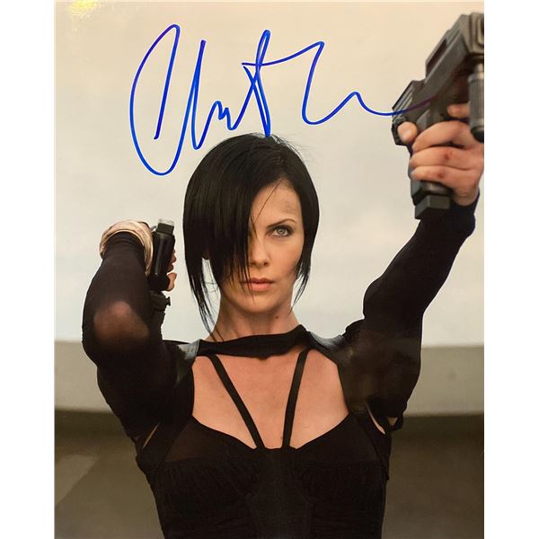 Æon Flux Charlize Theron signed movie photo