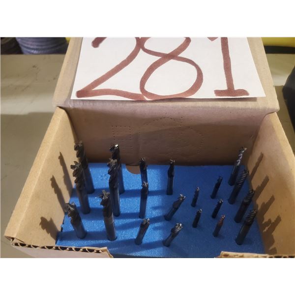 Lot of (21) Assorted Solid Carbide End Mill