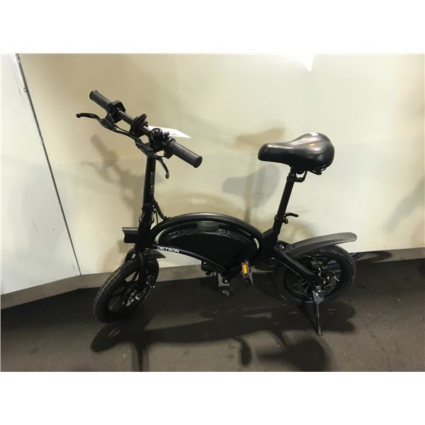 JETSON BLACK SINGLE SPEED ELECTRIC ASSISTED MINI BIKE WITH FULL DISC BRAKES