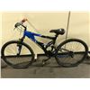 Image 1 : HYPER 27.5 BLUE / BLACK 21 SPEED FULL SUSPENSION MOUNTAIN BIKE
