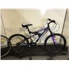 Image 2 : SUPERCYCLE NITROUS TERRAIN24 BLACK/PURPLE 21 SPEED FULL SUSPENSION MOUNTAIN BIKE