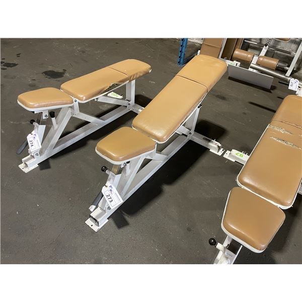 APEX WHITE / BROWN COMMERCIAL ADJUSTABLE WEIGHT BENCH