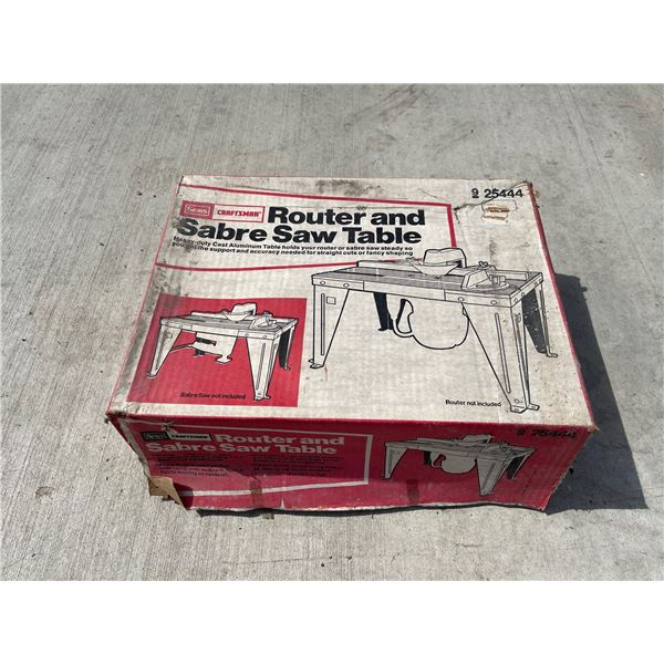 NIB: CRAFTSMAN ROUTER AND SABRE SAW TABLE