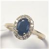 Image 3 : 10K YELLOW GOLD BLUE SAPPHIRE(1CT) DIAMOND(0.15CT)