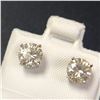 Image 3 : 14K WHITE GOLD MOISSANITE(1.42CT)  EARRINGS