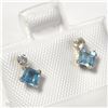 Image 2 : 10K YELLOW GOLD BLUE TOPAZ(0.44CT) DIAMOND