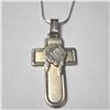 Image 1 : SILVER CROSS 16" NECKLACE