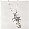 Image 2 : SILVER CROSS 16" NECKLACE