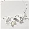 Image 2 : SILVER 4 PENDANTS WITH CHAIN 16" NECKLACE