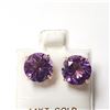 Image 1 : 14K YELLOW GOLD AMETHYST(5CT) EARRINGS