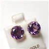 Image 2 : 14K YELLOW GOLD AMETHYST(5CT) EARRINGS