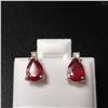 Image 1 : 14K WHITE GOLD RUBY(1.2CT) DIAMOND(0.03CT)