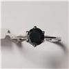 Image 1 : 14K WHITE GOLD BLACK DIAMOND(0.88CT) RING