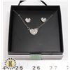 Image 1 : NEW RHINESTONE HEART SHAPED JEWELRY SET EARRINGS