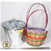 BUNDLE OF METAL BUCKETS SOLD WITH