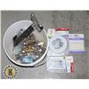 Image 1 : ESTATE BUCKET OF ASSORTED PIPE FIXTURES AND MORE