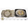 Image 1 : LOT OF 2 WESTERN COWBOY BELT BUCKLES