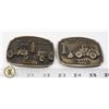 Image 1 : LOT OF 2 JI CASE PARTS TRADE FAIR BELT BUCKLES