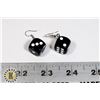 Image 1 : NEW BLACK AND WHITE 6 SIDED DICE DROP EARRINGS