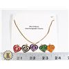 Image 1 : NEW NECKLACE WITH INTER-CHANGEABLE HEART CHARMS