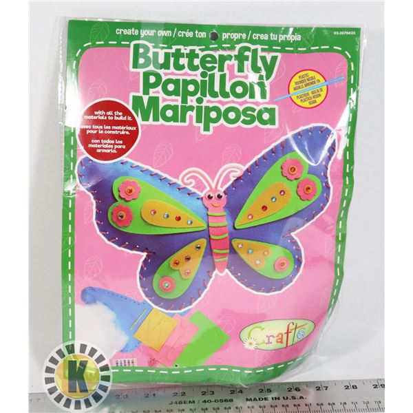 NEW CREATE YOUR OWN BUTTERFLY CRAFT KIT