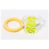 Image 1 : NEW 2PC RING SET. 1 YELLOW GUMMY BEAR RING AND