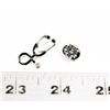Image 1 : NEW SILVER TONE STETHOSCOPE LAPEL PIN