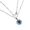 Image 1 : Natural Pigeon Blood Ruby Ruby & Neon Apatite Pendant