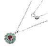 Image 1 : Natural Red Ruby & Emerald Pendant
