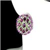 Image 2 : Natural Rhodolite Garnet & Chrome Diopside Earrings
