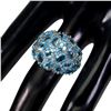 Image 3 : Natural  Swiss Blue Topaz  & Sapphire Ring