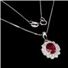 Image 2 : Natural Stunning Red Ruby Necklace