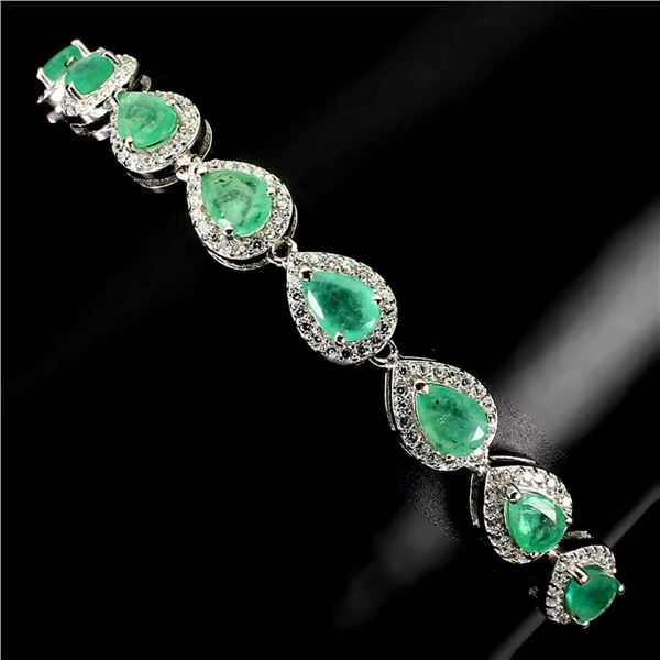 Natural Columbian Emerald Bracelet