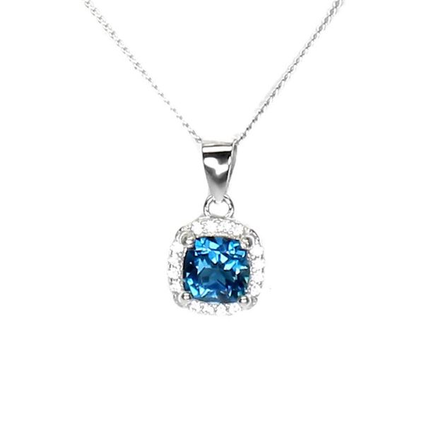 Natural  London Blue Topaz  Necklace