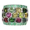 Image 1 : Natural Unheated  Tourmaline  Columbian Emerald  Ring