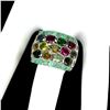 Image 3 : Natural Unheated  Tourmaline  Columbian Emerald  Ring