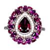 Image 1 : Natural Unheated Rhodolite Garnet Ring