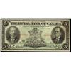 Image 1 : The Royal Bank of Canada 1913 $5 #3943093, CH-630-12-04.  VF in grade.