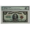 Image 1 : 1923 $1 DC-25i #B1805911, PMG Superb Gem UNC 67 EPQ. A perfect note! VERY RARE!