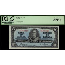 1937 $5 BC-23c #DS1766326, PCGS Gem 65 PPQ.