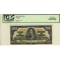 1937 $20 BC-25c #KE1684367, PCGS UNC63 PPQ.