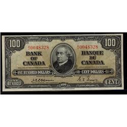 1937 $100 BC-27a Osborne #A/J0048328.  A nice VF-EF issue with minor repaired tear.