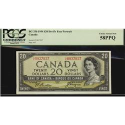 1954 $20 BC-33b #CE0927927, PMG AU58PPQ.